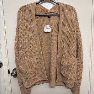 American Eagle Outfitters Chunky Knit Open Cardigan - Camel/Tan, NWT